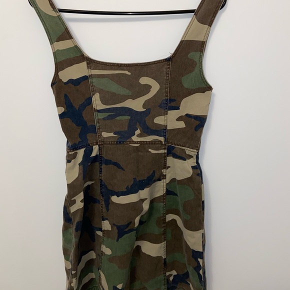 Camo Button-Down Denim Dress - Picture 2 of 3